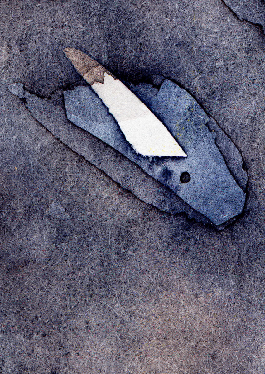 Artefakt Blatt 43.2, blaues Skizzenbuch