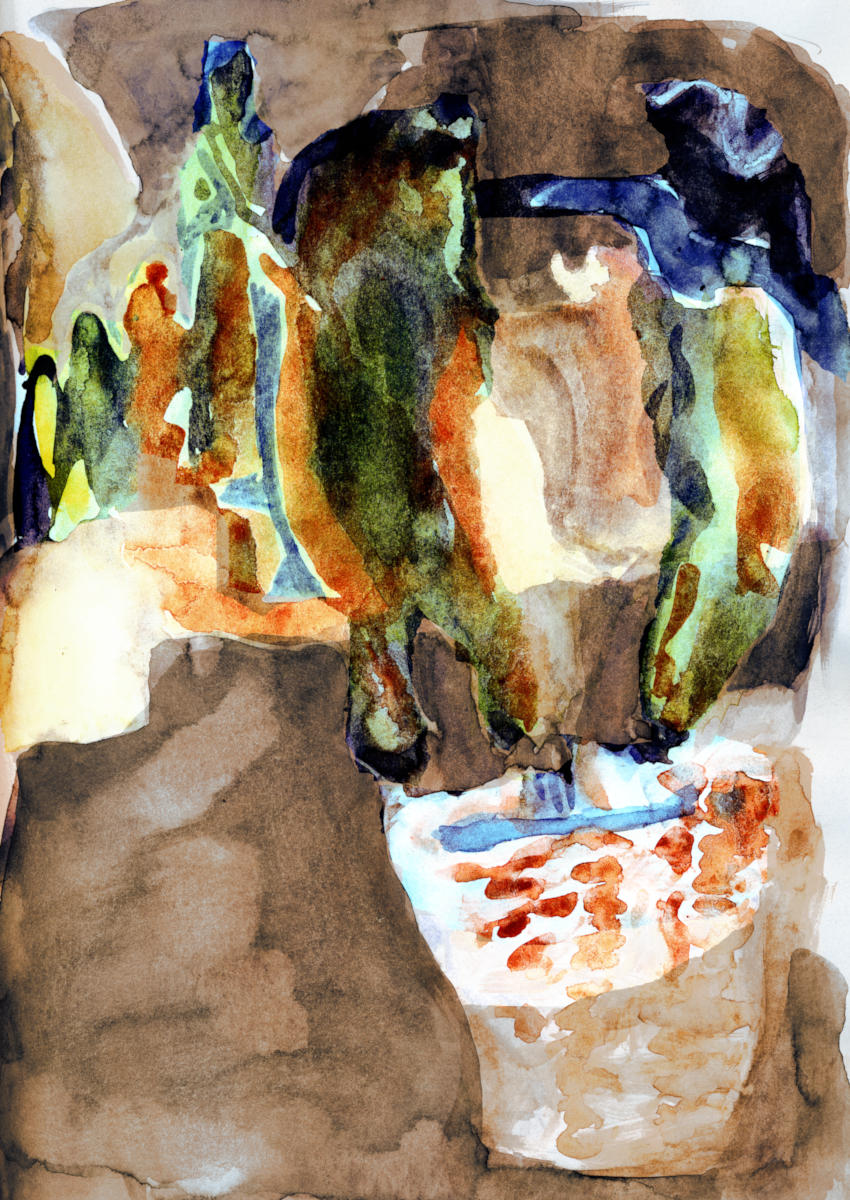 Blatt 4, digital modifiziert, aus dem blauen Skizzenbuch