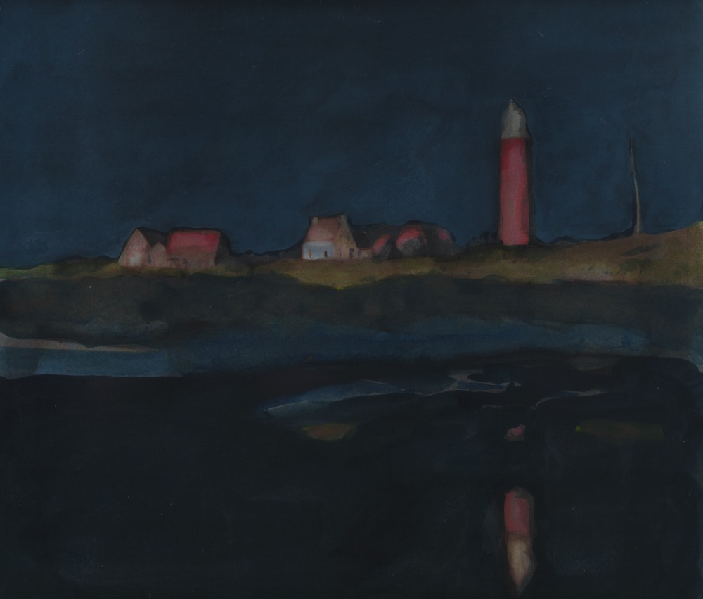 Malerei Leuchtturm Texel