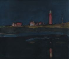 Malerei Leuchtturm Texel